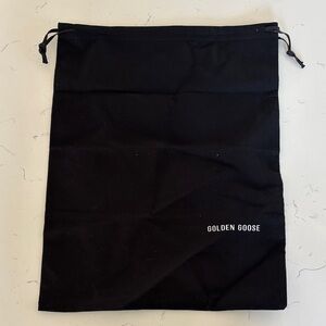 Golden Goose Black Drawstring Pouch with Logo